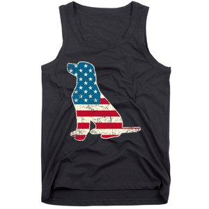 Labrador 4th Of July Dog Lover Gifts American Flag Tank Top