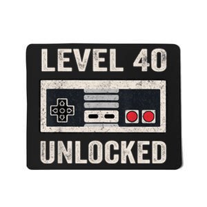 Level 40 Unlocked Shirt Video Gamer 40th Birthday Gift Tea Mousepad