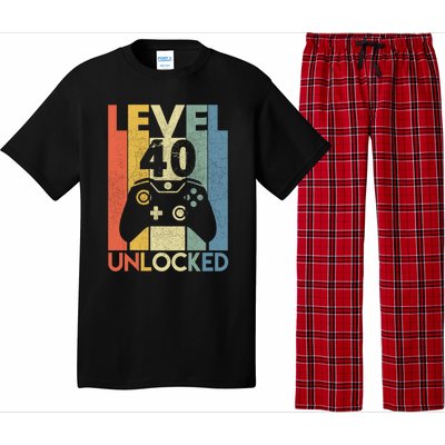 Level 40 Unlocked Awesome Video Game 40 Birthday Gift Pajama Set