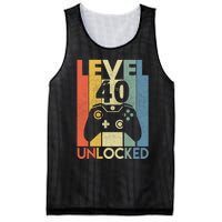 Level 40 Unlocked Awesome Video Game 40 Birthday Gift Mesh Reversible Basketball Jersey Tank