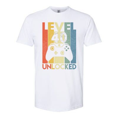 Level 40 Unlocked Awesome Video Game 40 Birthday Gift Softstyle CVC T-Shirt