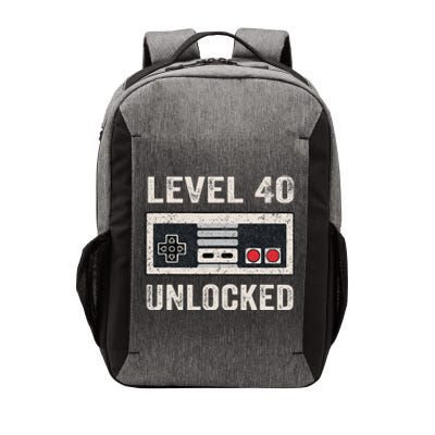 Level 40 Unlocked Video Gamer 40th Birthday Gifts Vector Backpack