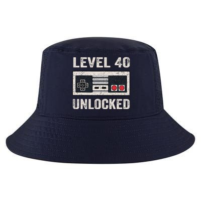 Level 40 Unlocked Video Gamer 40th Birthday Gifts Cool Comfort Performance Bucket Hat