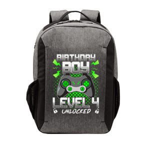 Level 4 Unlocked Gamer 4th Birthday Gift Video Game Lovers Vector Backpack