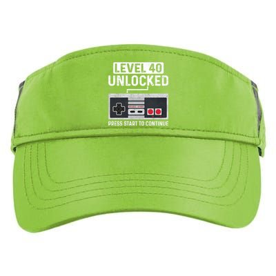 Level 40 Unlocked Press Start To Continue Adult Drive Performance Visor