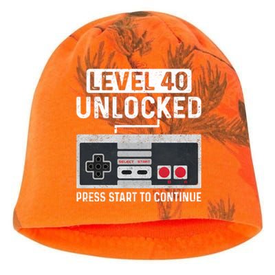 Level 40 Unlocked Press Start To Continue Kati - Camo Knit Beanie