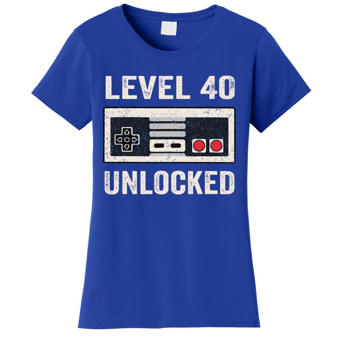 Level 40 Unlocked Video Gamer 40th Birthday Gifts Women's T-Shirt