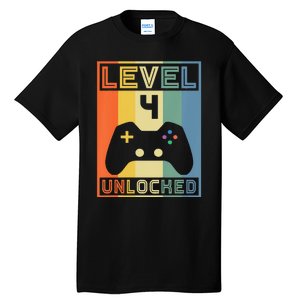 Level 4 Unlocked Video Gamer 14th Birthday Gaming Gift Tall T-Shirt