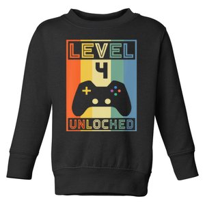 Level 4 Unlocked Video Gamer 14th Birthday Gaming Gift Toddler Sweatshirt