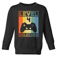 Level 4 Unlocked Video Gamer 14th Birthday Gaming Gift Toddler Sweatshirt