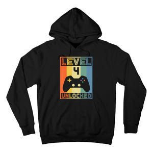 Level 4 Unlocked Video Gamer 14th Birthday Gaming Gift Tall Hoodie