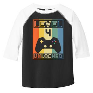 Level 4 Unlocked Video Gamer 14th Birthday Gaming Gift Toddler Fine Jersey T-Shirt