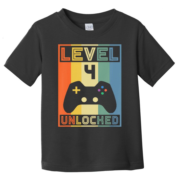 Level 4 Unlocked Video Gamer 14th Birthday Gaming Gift Toddler T-Shirt