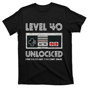 Level 40 Unlocked 40 Year Old Birthday T-Shirt