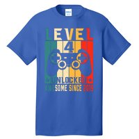 Level 4 Unlocked Awesome Since 2019 4th Birthday Gamer Gift Tall T-Shirt