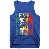 Level 4 Unlocked Awesome Since 2019 4th Birthday Gamer Gift Tank Top