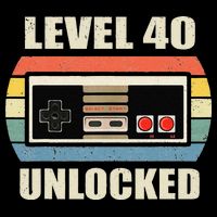 Level 40 Unlocked Video Gamer 40th Birthday Gifts Tea Cooling Performance Crew T-Shirt