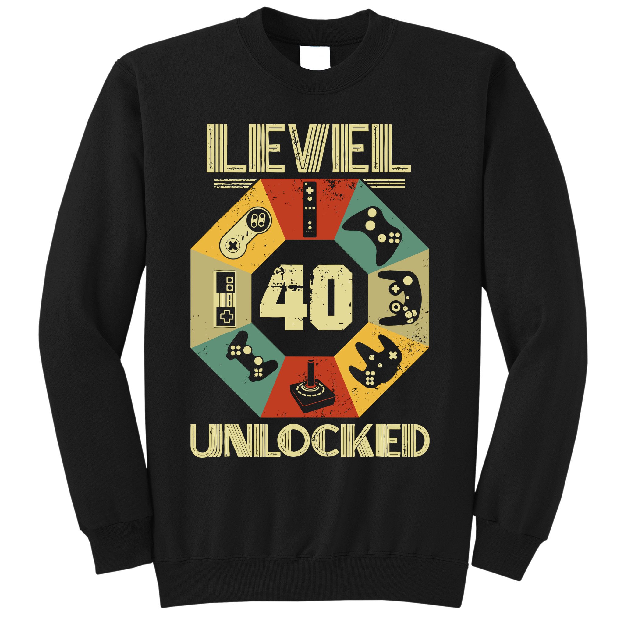 Level 40 Unlocked T Funny Video Gamer 40th Birthday Sweatshirt