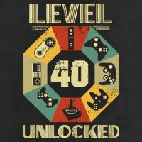 Level 40 Unlocked T Funny Video Gamer 40th Birthday Beanie