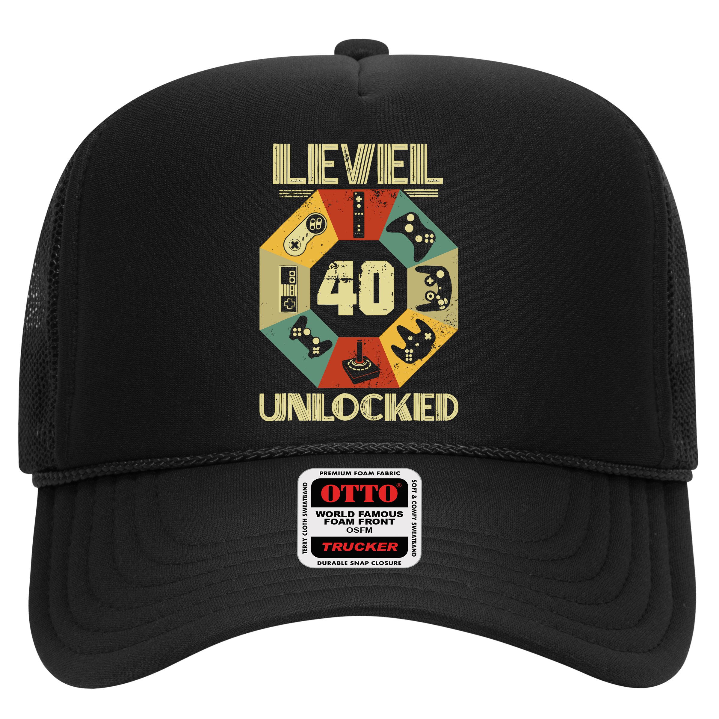 Level 40 Unlocked T Funny Video Gamer 40th Birthday Hat