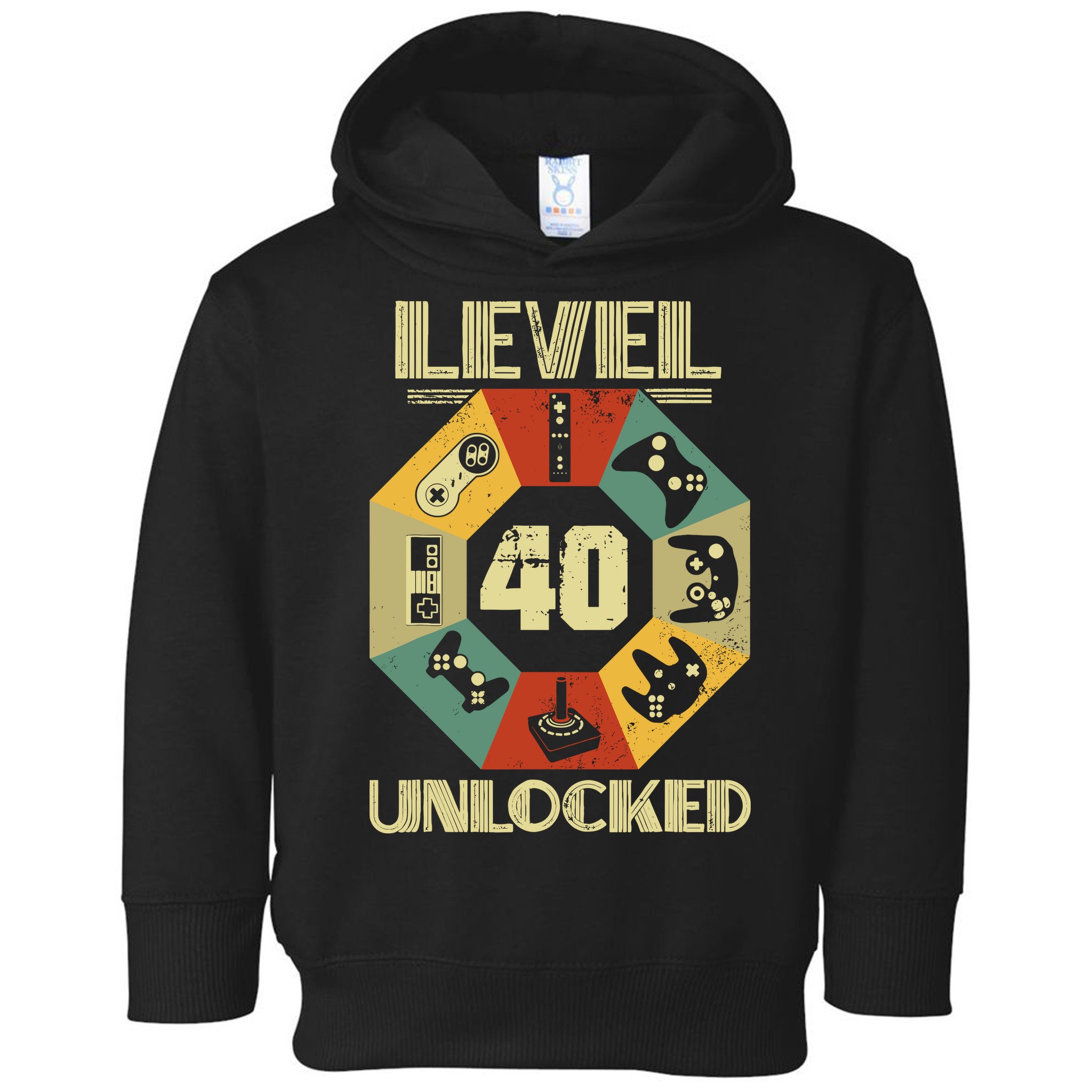 Level 40 Unlocked T Funny Video Gamer 40th Birthday Toddler Hoodie