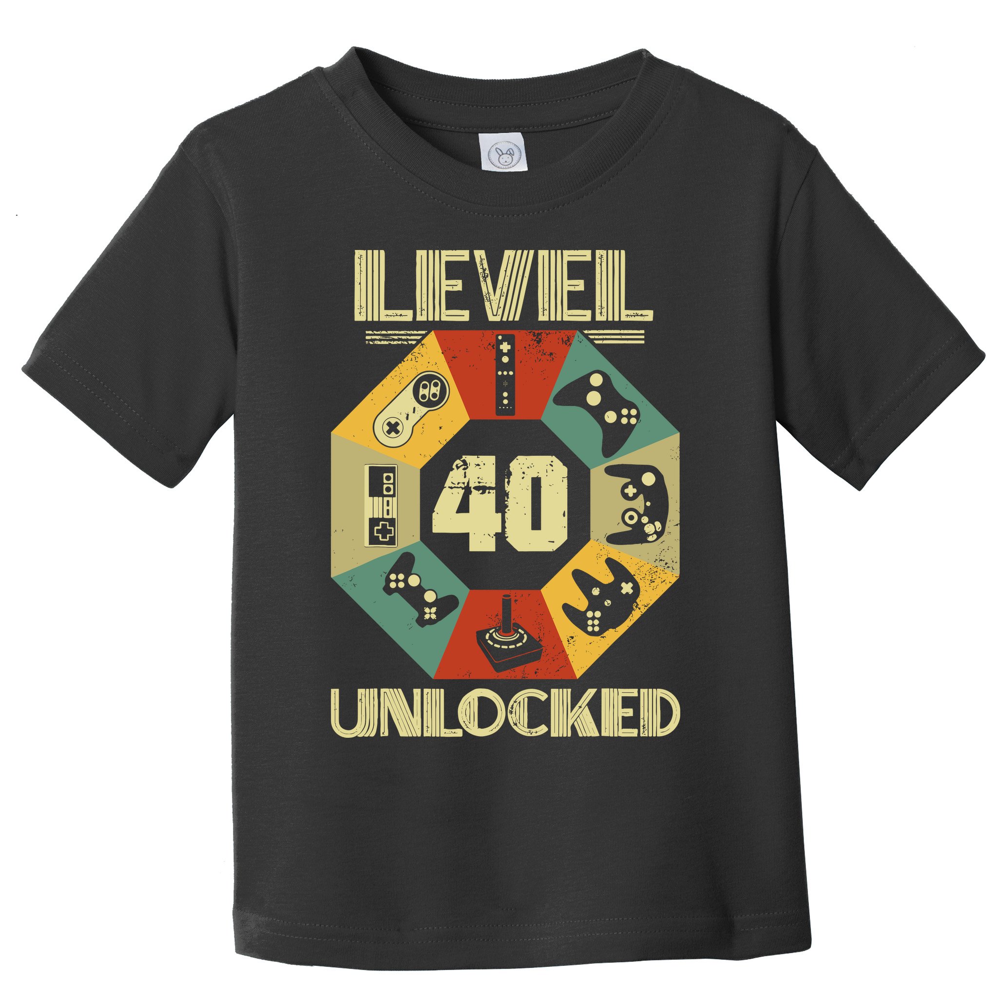Level 40 Unlocked T Funny Video Gamer 40th Birthday Toddler T-Shirt