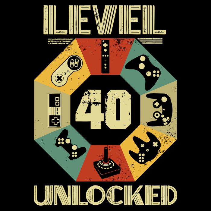 Level 40 Unlocked T Funny Video Gamer 40th Birthday Zip Tote Bag