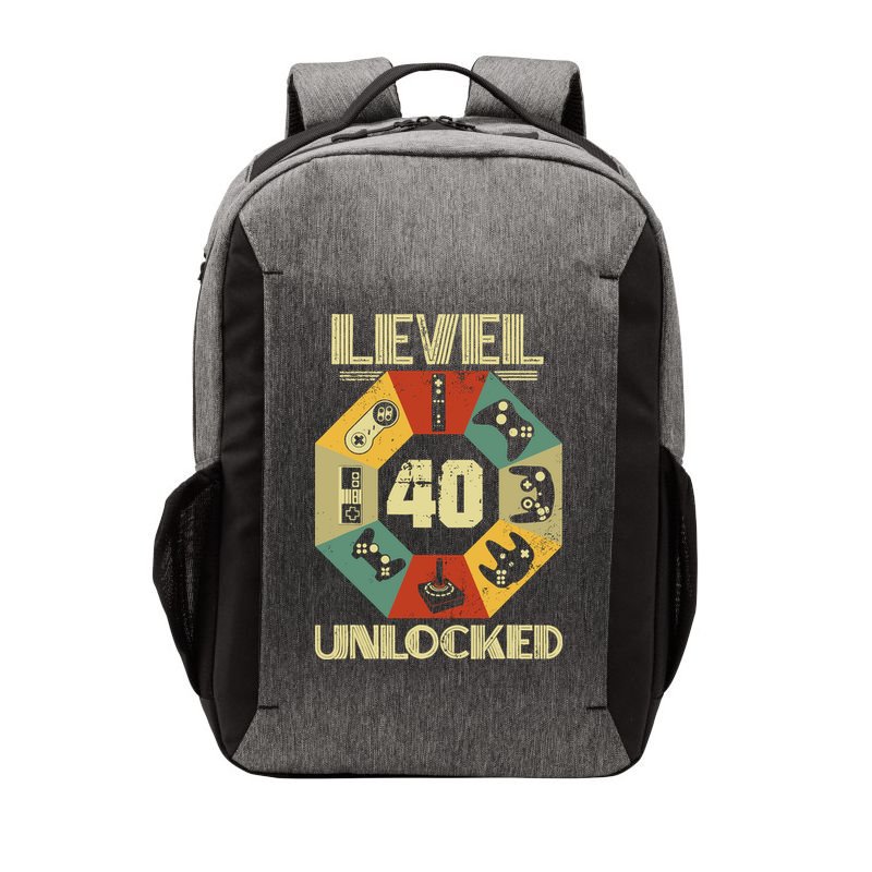Level 40 Unlocked T Funny Video Gamer 40th Birthday Vector Backpack