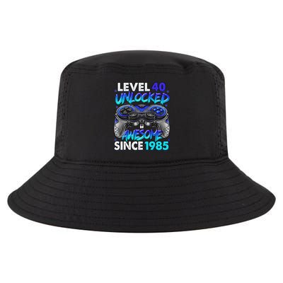 Level 40 Unlocked Awesome Since 1985 40th Birthday Gaming Cool Comfort Performance Bucket Hat