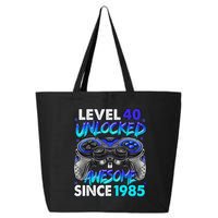 Level 40 Unlocked Awesome Since 1985 40th Birthday Gaming 25L Jumbo Tote
