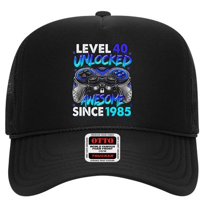 Level 40 Unlocked Awesome Since 1985 40th Birthday Gaming Hat