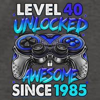 Level 40 Unlocked Awesome Since 1985 40th Birthday Gaming Vector Backpack