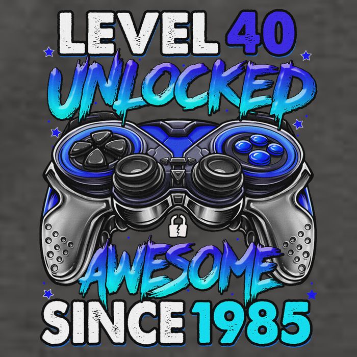 Level 40 Unlocked Awesome Since 1985 40th Birthday Gaming Vector Backpack