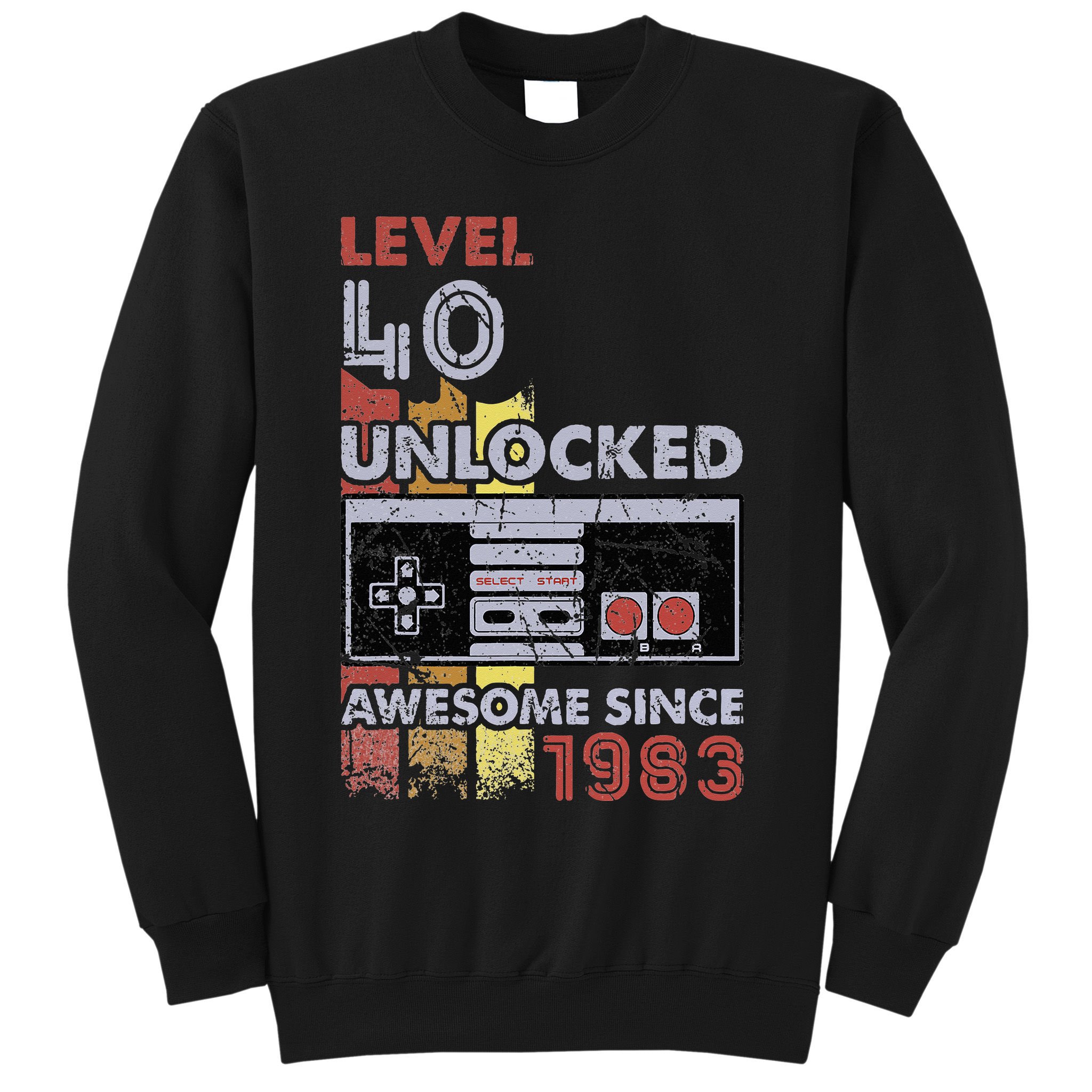 Level 40 Unlocked Gamer 40th Birthday Gift Video Game Lovers Sweatshirt