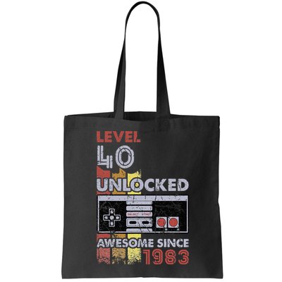Level 40 Unlocked Gamer 40th Birthday Gift Video Game Lovers Bag