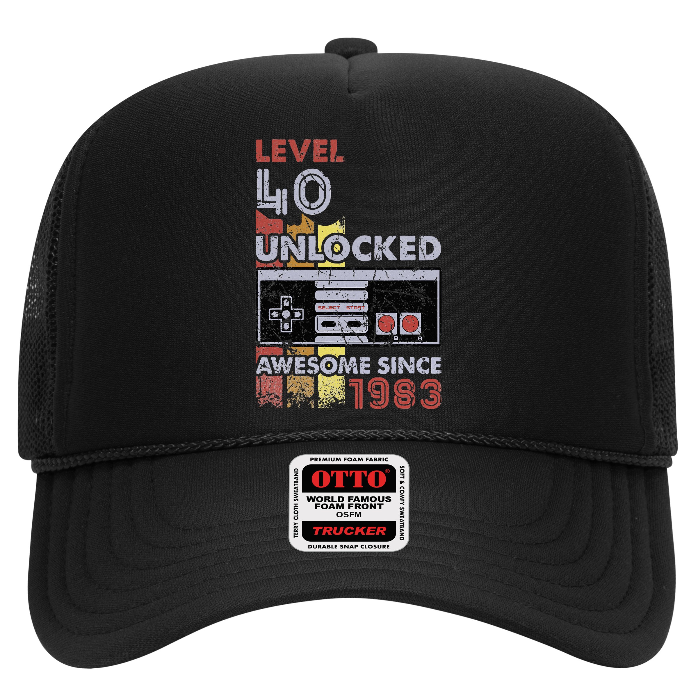 Level 40 Unlocked Gamer 40th Birthday Gift Video Game Lovers Hat