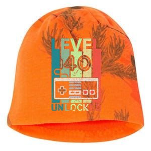 Level 40 Unlocked Video Gamer 40th Birthday Gifts Kati - Camo Knit Beanie