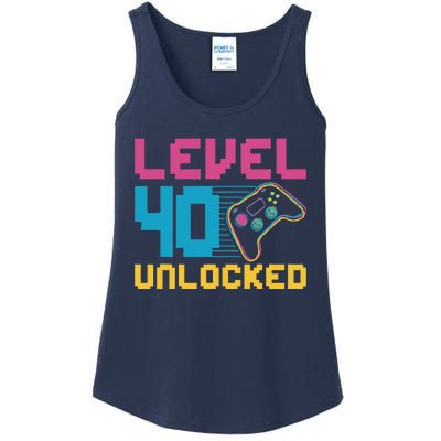 Level 40 Unlocked Gaming Birthday Ladies Essential Tank