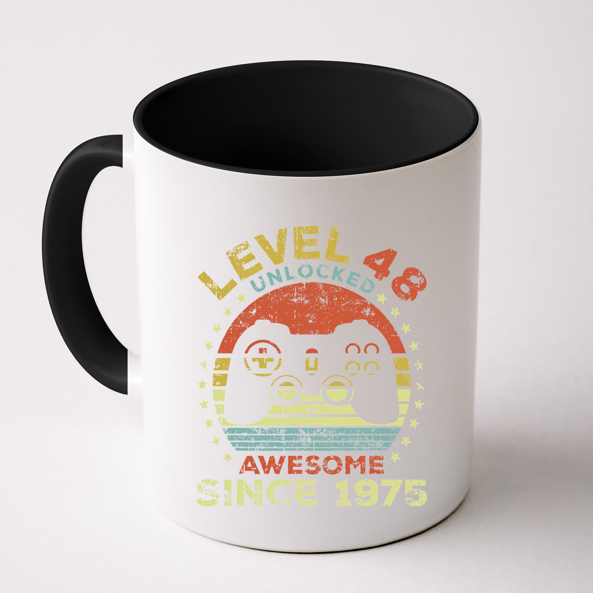 Level 48 Unlocked Awesome Since 1975 48th Birthday Gaming Mug