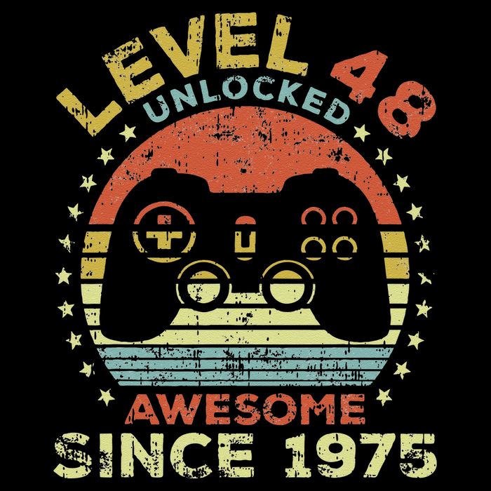Level 48 Unlocked Awesome Since 1975 48th Birthday Gaming 16 in Basic Backpack