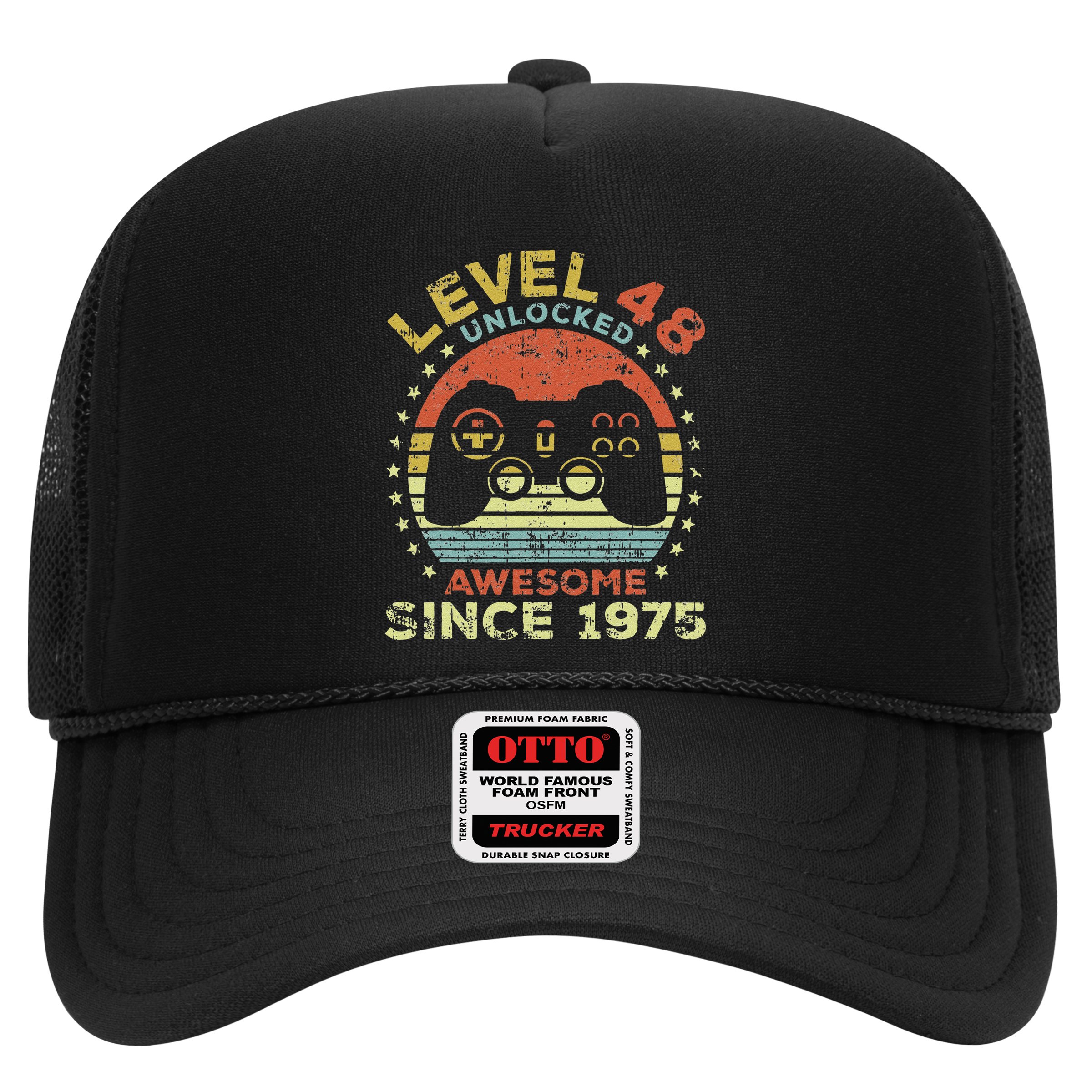 Level 48 Unlocked Awesome Since 1975 48th Birthday Gaming Hat