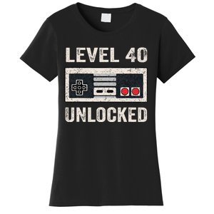 Level 40 Unlocked Video Gamer 40th Birthday Gift Women's T-Shirt