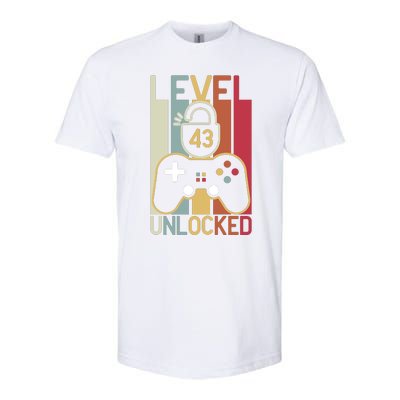 Level 43 Unlocked Birthday Gift Vintage Retro Softstyle® CVC T-Shirt