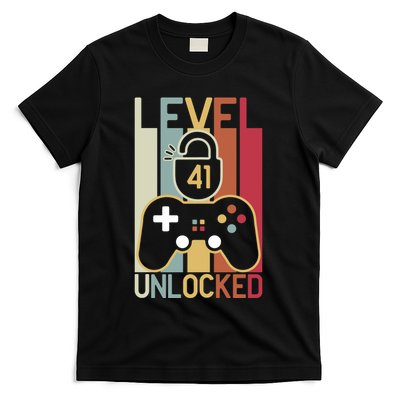 Level 41 Unlocked Birthday Gift Vintage Retro T-Shirt