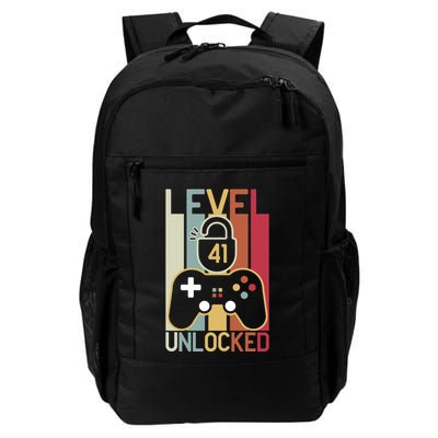 Level 41 Unlocked Birthday Gift Vintage Retro Backpack