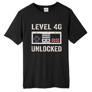 Level 40 Unlocked Video Gamer 40th Birthday Tall Fusion ChromaSoft Performance T-Shirt