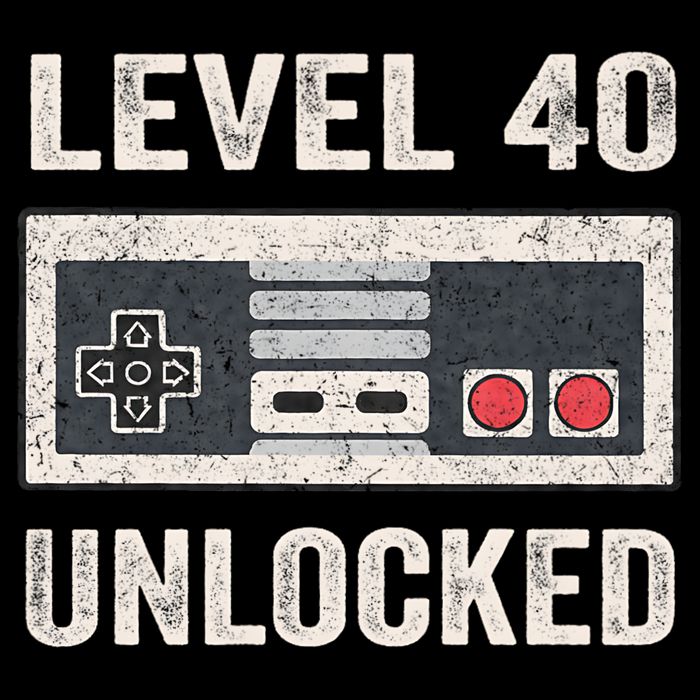 Level 40 Unlocked Video Gamer 40th Birthday Gift Long Sleeve Shirt