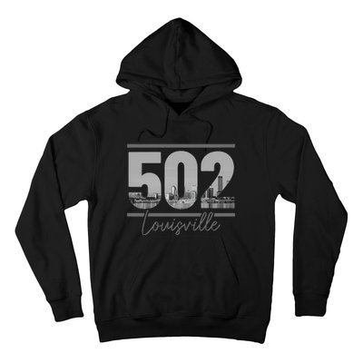 Louisville 502 Area Code Skyline Kentucky Pride Hoodie