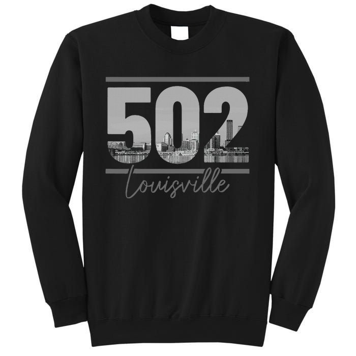 Louisville 502 Area Code Skyline Kentucky Pride Sweatshirt