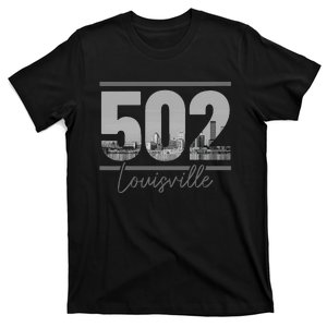 Louisville 502 Area Code Skyline Kentucky Pride T-Shirt